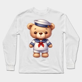 Cute Sailor Bear Kawaii Long Sleeve T-Shirt